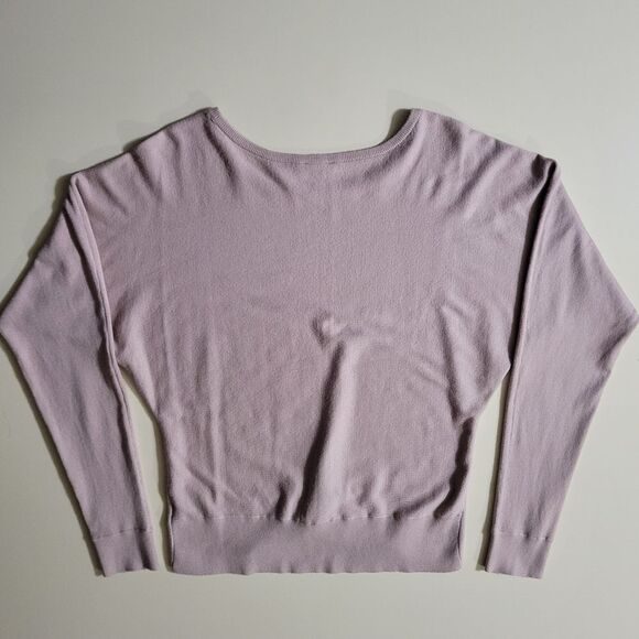 Express Pink Knotted Front Round Neck Dolman Sleeve Sweater - Picture 11 of 13